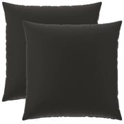 Kussenhoes 60x60 cm zwart polyester (2 stuks)