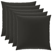 Kussensloop 6 stuks zwart 60x60 cm polyester