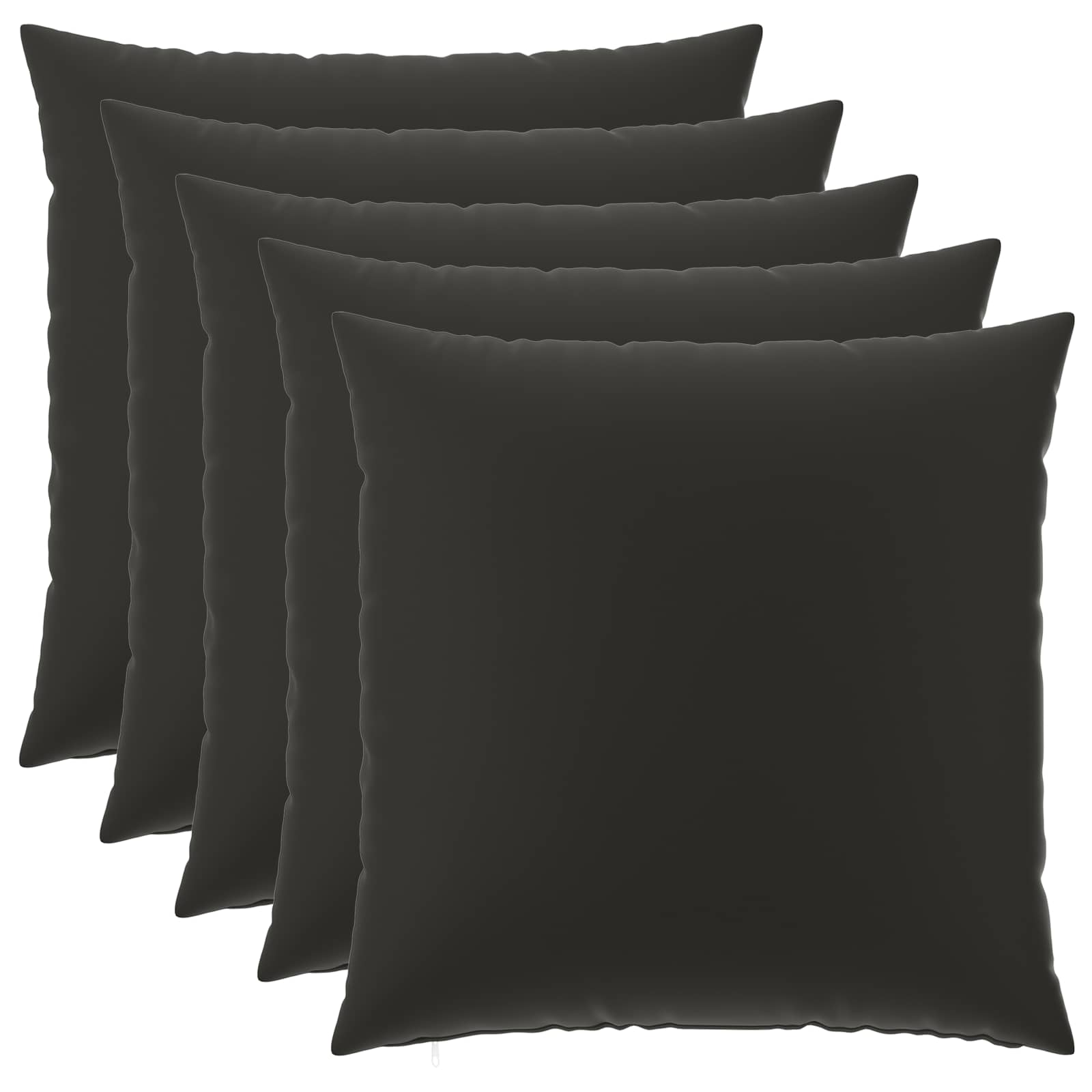 Kussensloop 6 pcs HEERLEN Zwart 60 x 60 cm Polyester