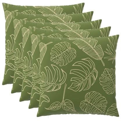 Kussensloop 6 pcs HEERLEN Bladontwerp 60 x 60 cm Polyester