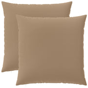 Kussensloop taupe 60 x 60 cm 2 stuks polyester