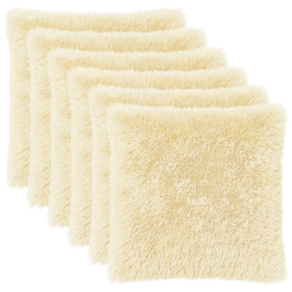 Kussensloop 6 pcs HEERLEN Crèmekleurig 60 x 60 cm PV Fleece
