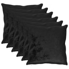 Kussensloop 6 stuks zwart 60x60 cm flanel
