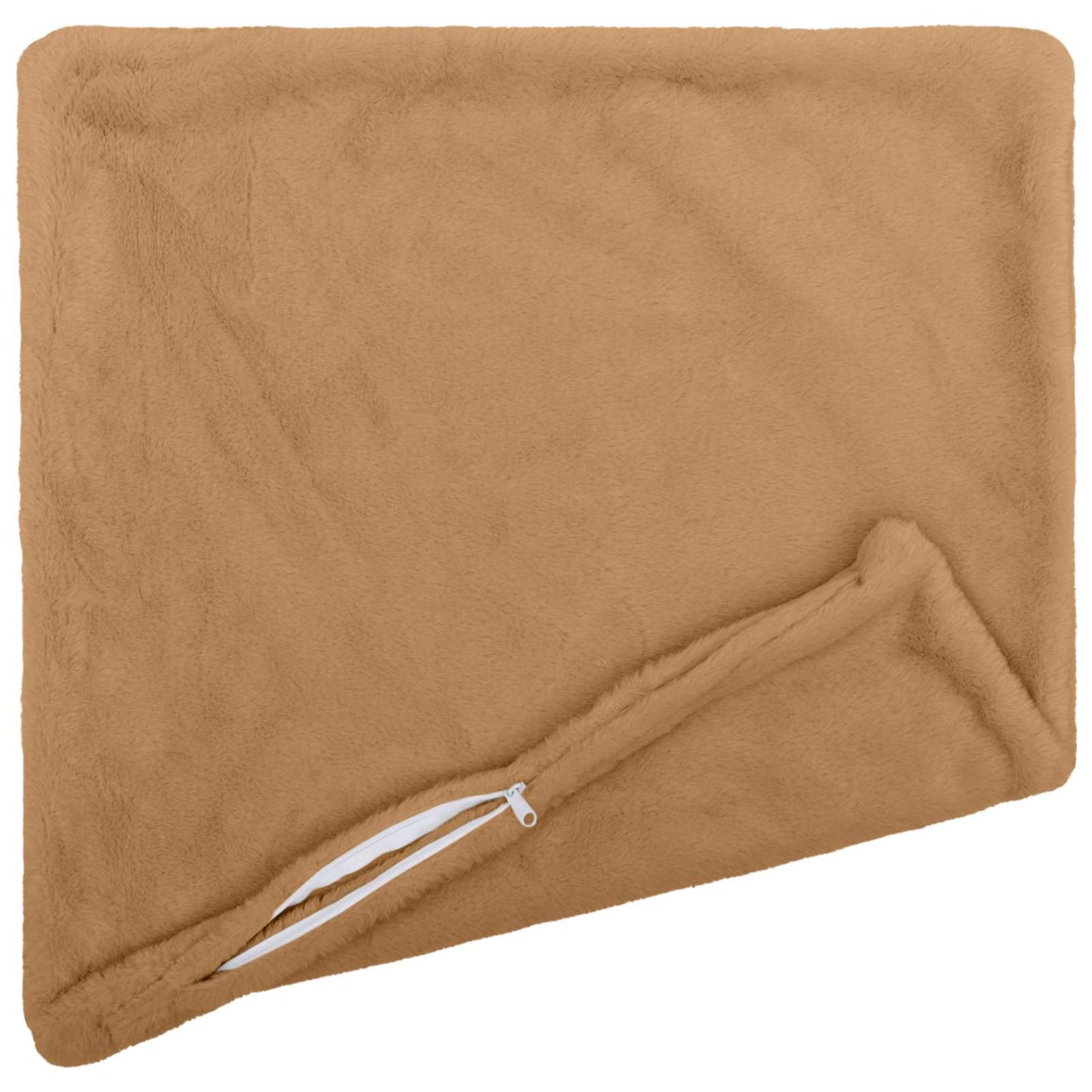 Kussensloop 6 st HEERLEN Taupe 60 x 60 cm Nep Konijnenbont