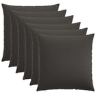 Kussensloop 6 st donkergrijs 65x65 cm polyester