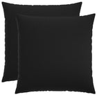 Kussensloop zwart 65x65 cm (2 stuks)