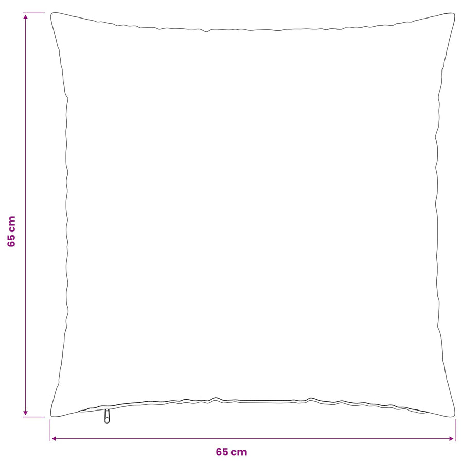 Kussensloop 6 pcs HEERLEN Blauw 65 x 65 cm Fluweel