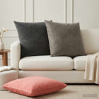 Kussenset 2 st roze fluweel 70x70 cm