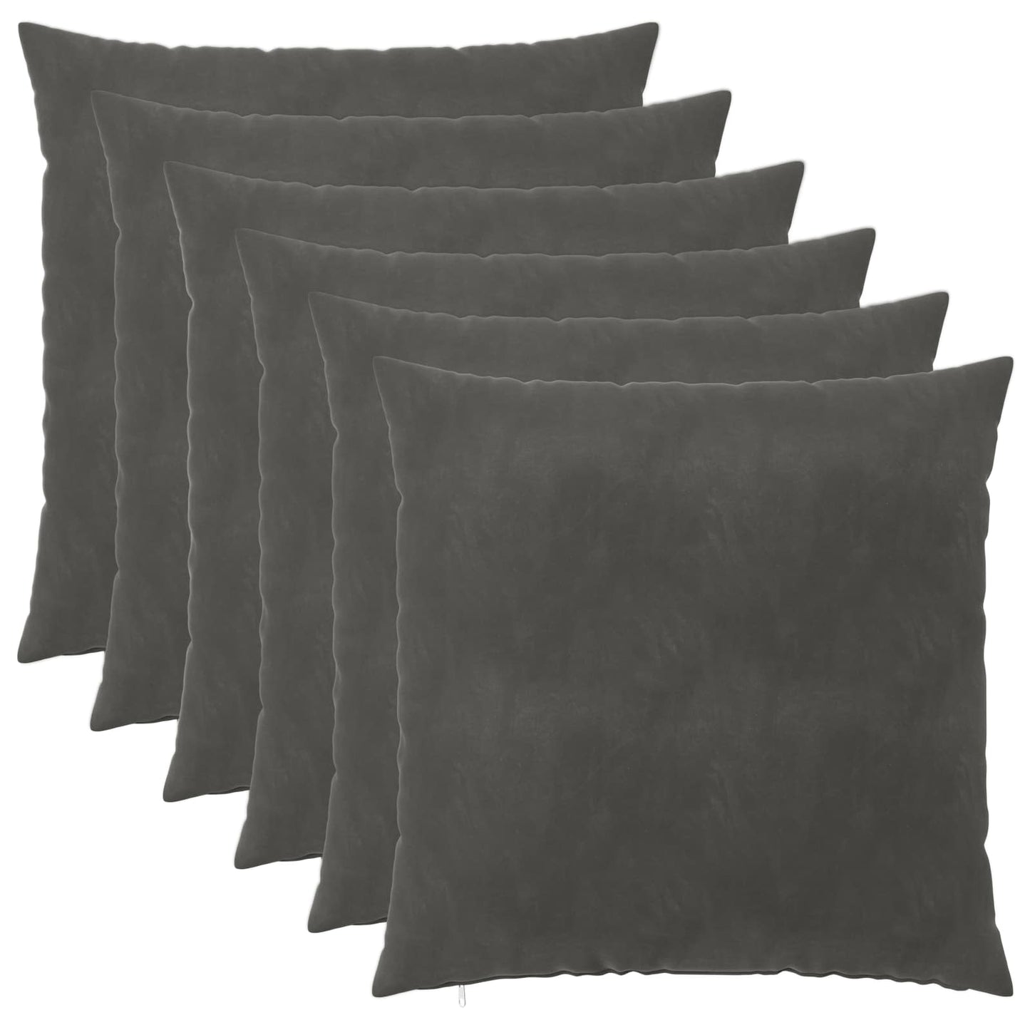 Kussensloop 6 pcs HEERLEN Donkergrijs 65 x 65 cm Fluweel