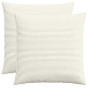 Kussensloop 2 stuks crèmekleurig 65 x 65 cm corduroy
