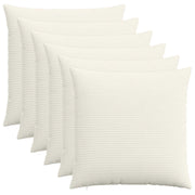 Kussensloop corduroy crèmekleurig 65x65 cm set 6