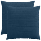 Kussensloop 2 stuks marineblauw 65x65 cm corduroy