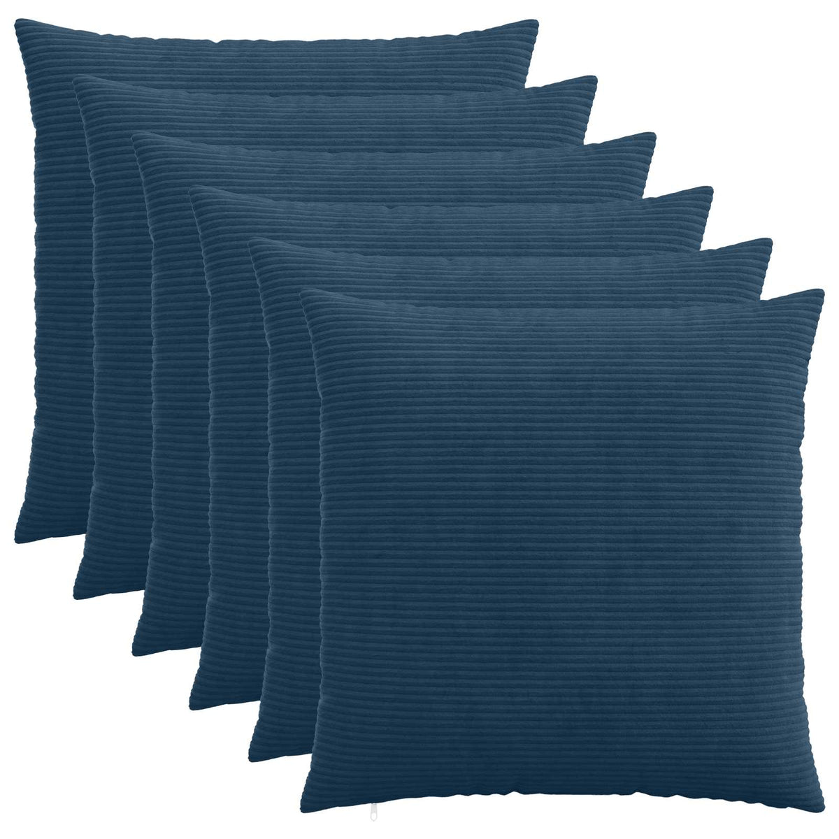 Kussensloop 6 pcs HEERLEN Marineblauw 65 x 65 cm corduroy