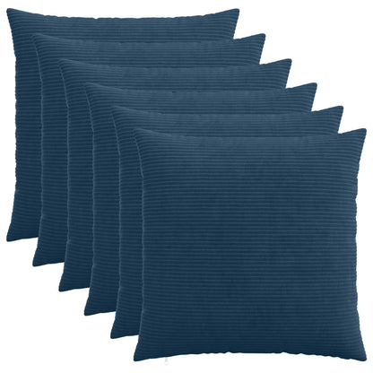 Kussensloop 6 pcs HEERLEN Marineblauw 65 x 65 cm corduroy