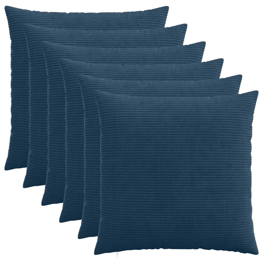 Kussensloop 6 pcs HEERLEN Marineblauw 65 x 65 cm corduroy