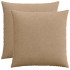Kussensloop 65x65 cm bruin corduroy 2 stuks