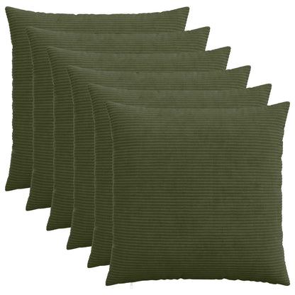 Kussensloop 6 pcs HEERLEN Groen 65 x 65 cm corduroy
