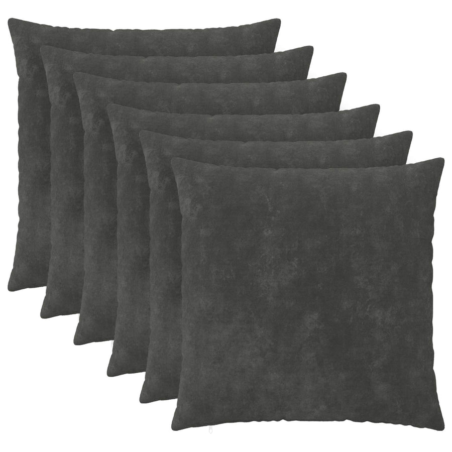 Kussensloop 6 st HEERLEN Antraciet 65 x 65 cm Microfiber Fleece