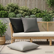Kussensloop 80x80 cm antraciet 2 stuks polyester