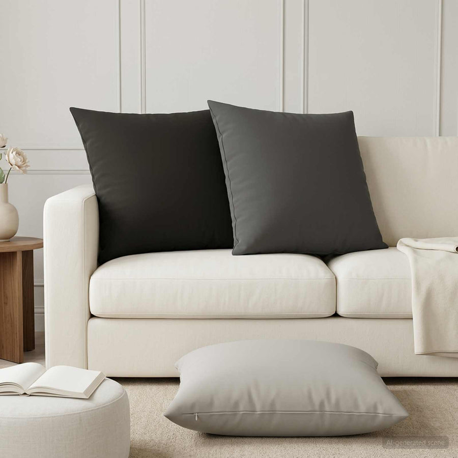 Kussensloop 2 pcs HEERLEN Grijs 80 x 80 cm Polyester