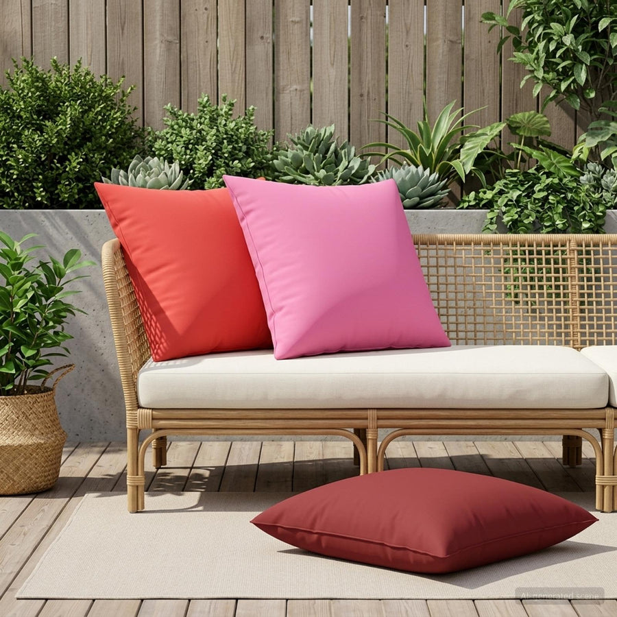 Kussensloop 2 pcs HEERLEN Wijnrood 65 x 65 cm Polyester