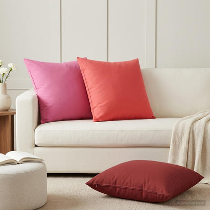 Kussensloop 6 pcs HEERLEN Rood 65 x 65 cm Polyester