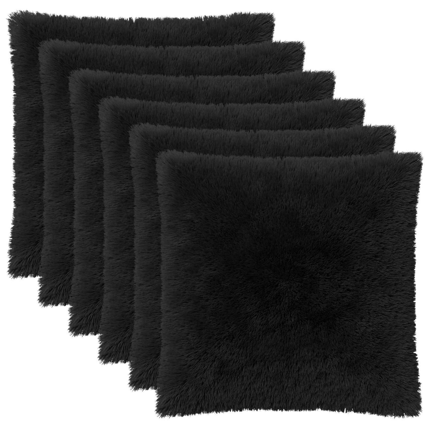 Kussensloop 6 pcs HEERLEN Zwart 65 x 65 cm PV Fleece