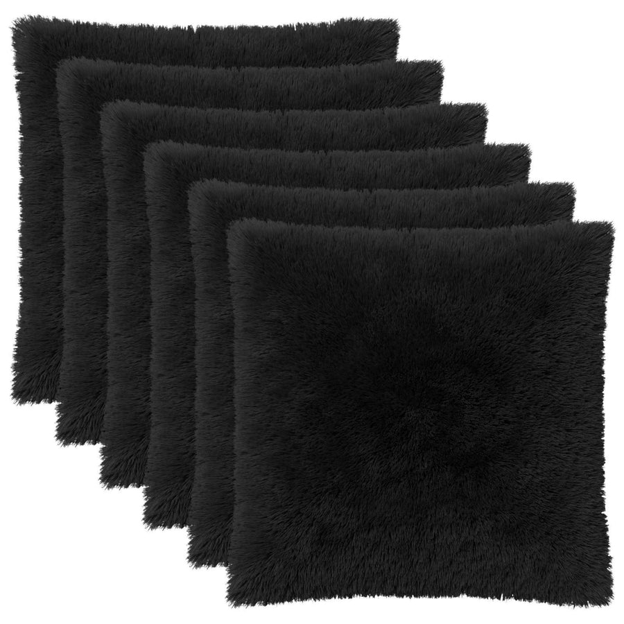 Kussensloop 6 pcs HEERLEN Zwart 65 x 65 cm PV Fleece
