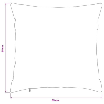 Kussensloop 6 pcs HEERLEN Zwart 65 x 65 cm Flanel