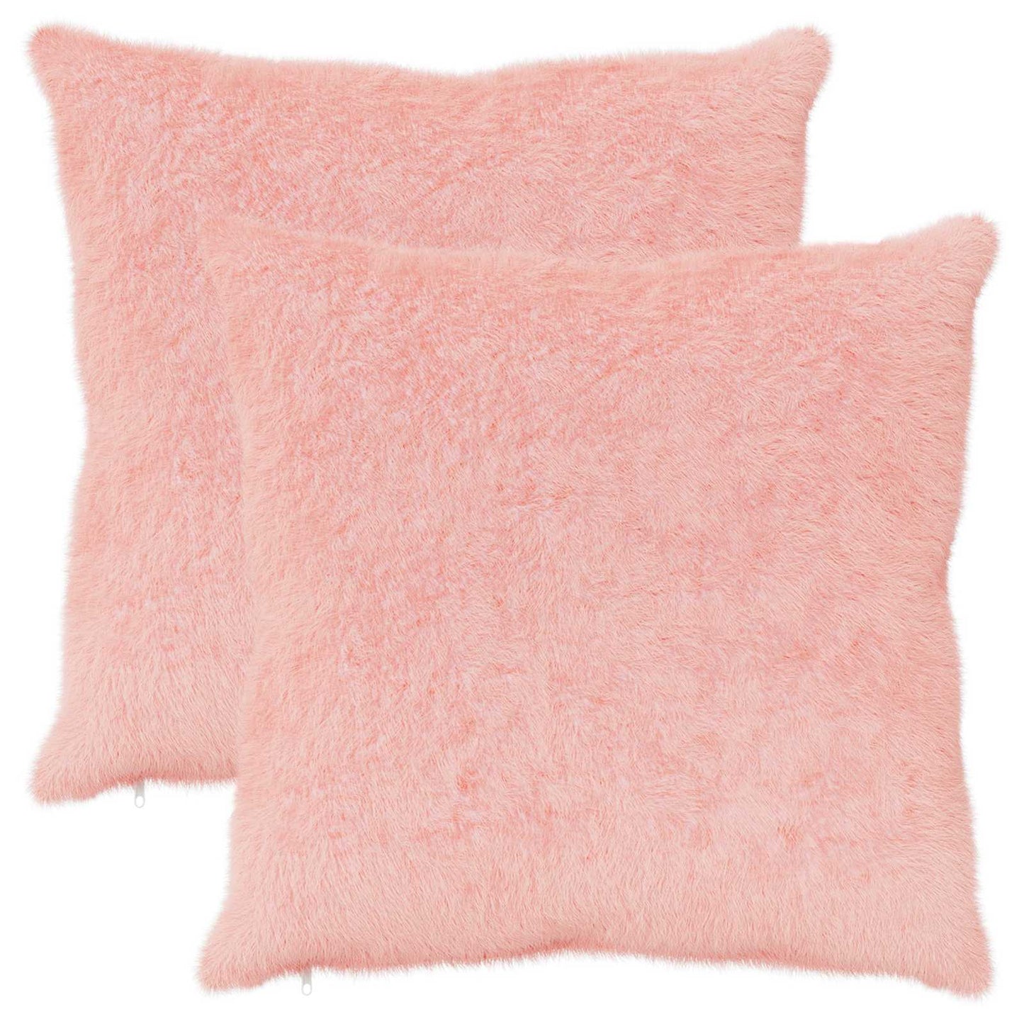 Kussensloop 2 st HEERLEN Roze 65 x 65 cm Nep Konijnenbont