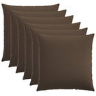 Kussensloop 6 stuks taupe 70x70 cm polyester