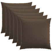 Kussensloop 6 stuks taupe 70x70 cm polyester