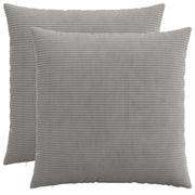 Kussensloop 70x70 cm lichtgrijs corduroy (2 stuks)