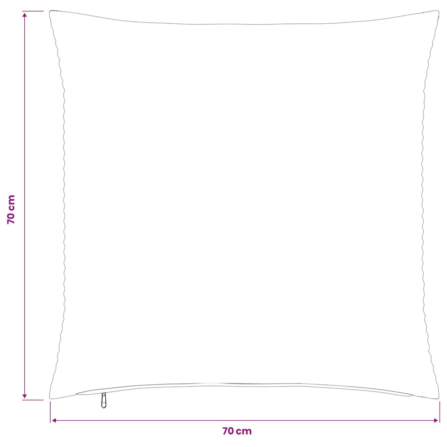 Kussensloop 6 pcs HEERLEN Crèmekleurig 70 x 70 cm corduroy