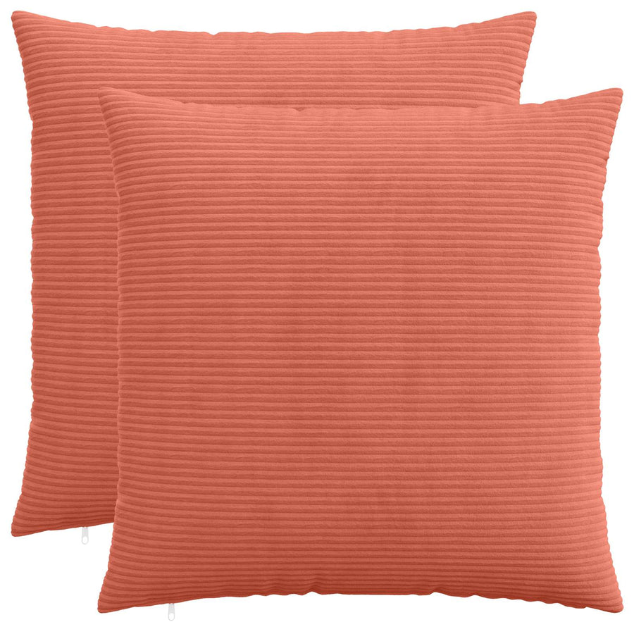 Kussensloop 2 pcs HEERLEN Rood-oranje 70 x 70 cm corduroy