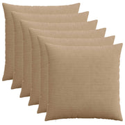 Kussensloop 6 stuks 70x70 cm bruin corduroy
