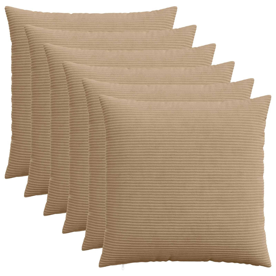 Kussensloop 6 pcs HEERLEN Bruin 70 x 70 cm corduroy