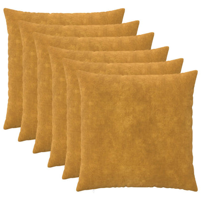 Kussensloop 6 st HEERLEN Geel 70 x 70 cm Microfiber Fleece