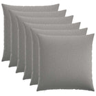 Kussensloop set 6 stuks 80x80 cm wolkengrijs polyester