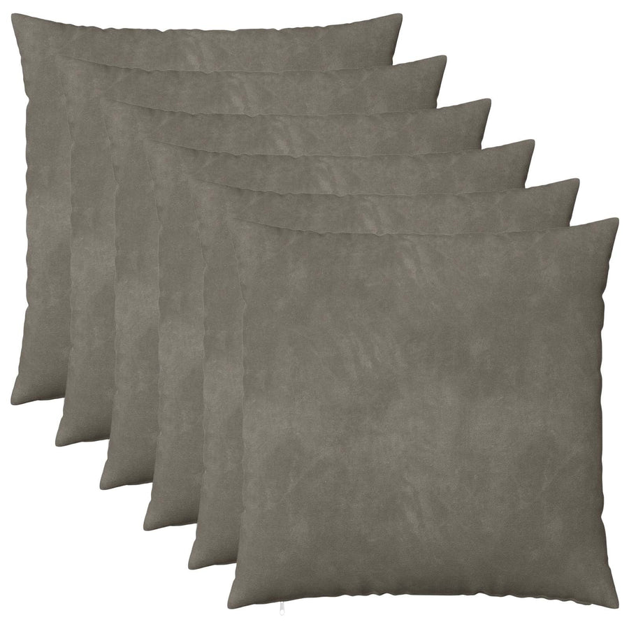 Kussensloop 6 pcs HEERLEN Lichtgrijs 80 x 80 cm Fluweel