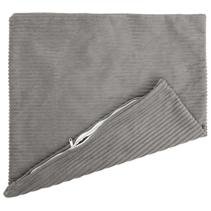 Kussensloop 6 pcs HEERLEN Lichtgrijs 80 x 80 cm corduroy