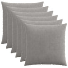 Kussensloop 6 stuks 80x80 cm lichtgrijs corduroy