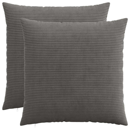 Kussensloop 2 pcs HEERLEN Donkergrijs 80 x 80 cm corduroy