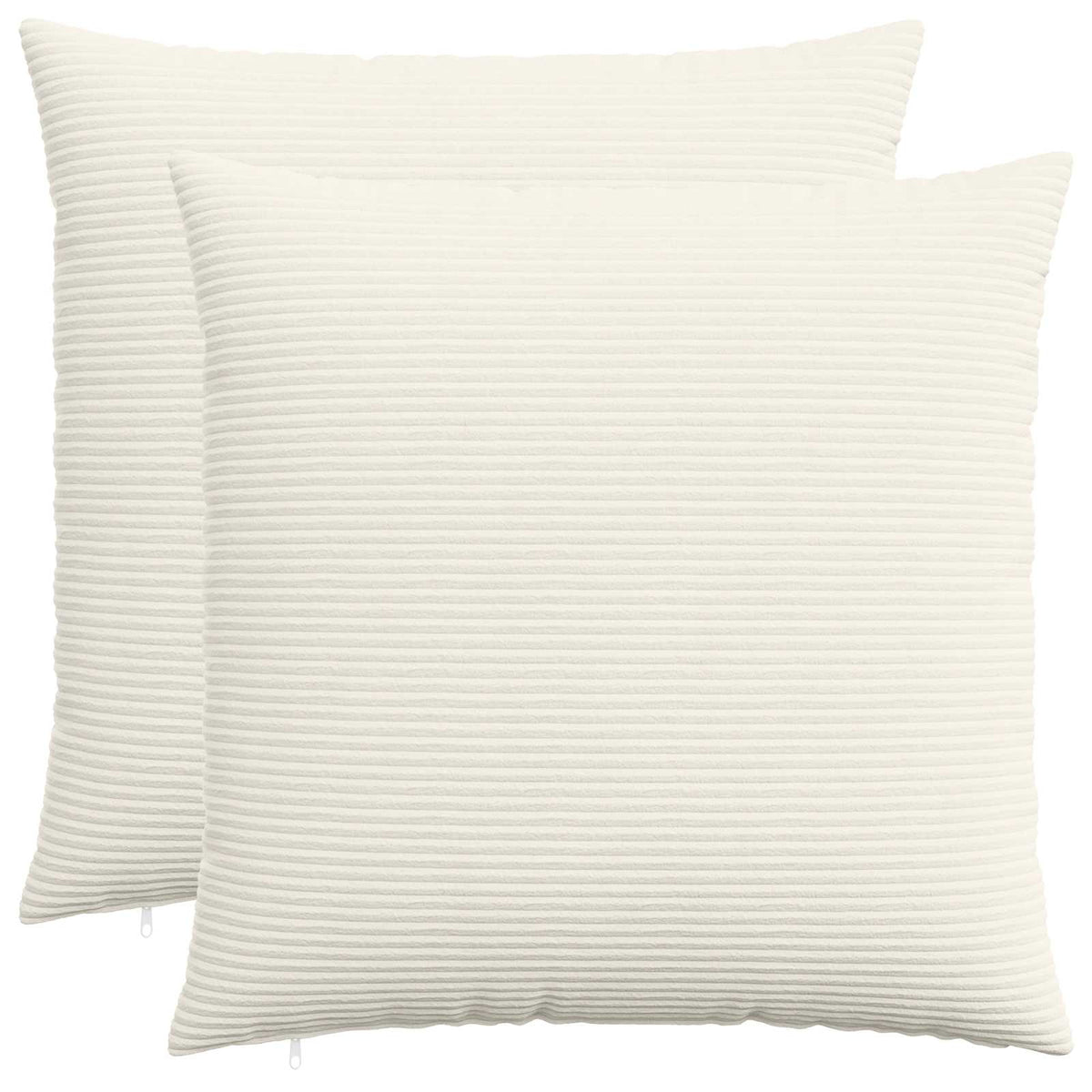 Kussensloop 2 pcs HEERLEN Crèmekleurig 80 x 80 cm corduroy