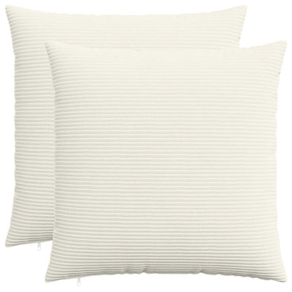 Kussensloop 2 pcs HEERLEN Crèmekleurig 80 x 80 cm corduroy