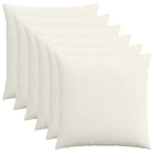 Kussensloop 80x80 cm corduroy crèmekleurig 6 stuks