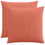 Kussensloop 80x80 cm rood-oranje corduroy (2 stuks)