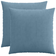 Kussensloop 80x80 cm blauw corduroy (2 stuks)