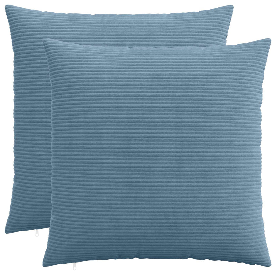 Kussensloop 2 pcs HEERLEN Blauw 80 x 80 cm corduroy
