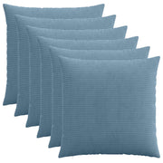 Kussensloop 80x80 cm blauw corduroy 6 stuks